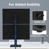 Suptek Dual Monitor Stand with Base- Vertical Stack Screen Free-Standing