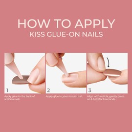 KISS Gel Fantasy Press On Nails, Nail glue included, 'Jelly Cookie', Pink, Long Size, Coffin Shape, Includes 28 Nails, 2g glue, 1 Manicure Stick, 1 Mini File