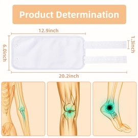 2 Packs Castor Oil Pack Wrap for Arms, Calf, Knee, Skin -Friendly Castor Castor Oil Pack Kit for Inflammation with Adjustable Strap, Reusable Machine Washable (Oil Not Included) (White)