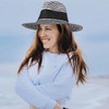 Nicole Miller Straw Sun Hats for Women, Black/White