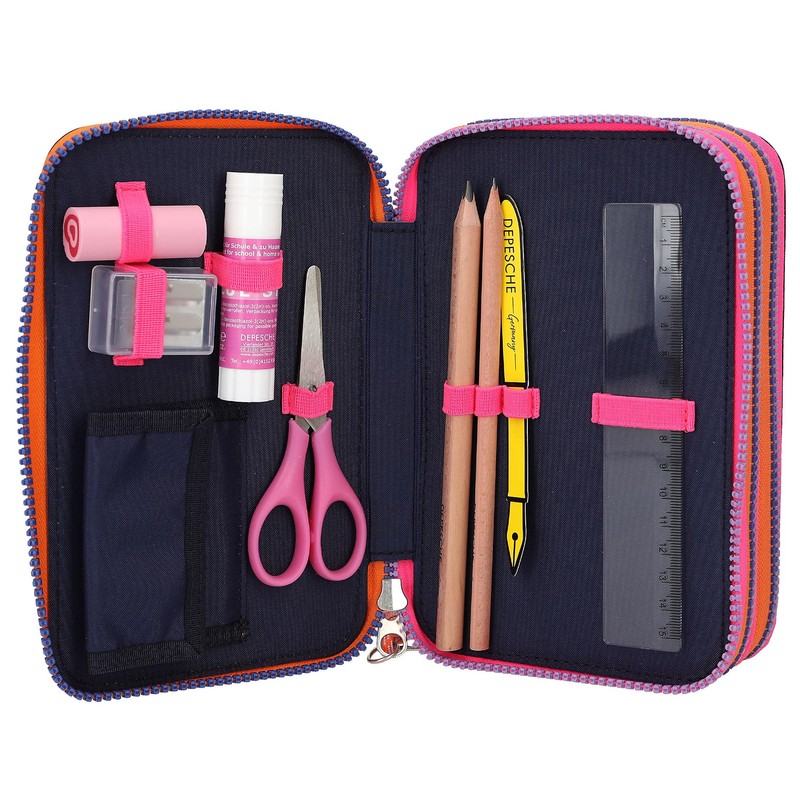 Depesche 12597 TOPModel Night Light Filled 3-Compartment Pencil Case with