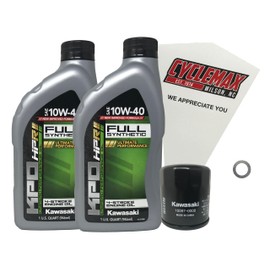 Cyclemax Full Synthetic Oil Change Kit compatible with 2017-2023 Kawasaki Z650 Z 650