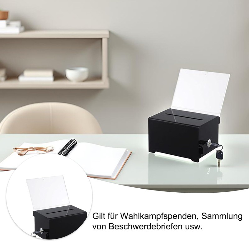 Acrylic Donation Box, Lockable Donation Box, Acrylic Donation Box with