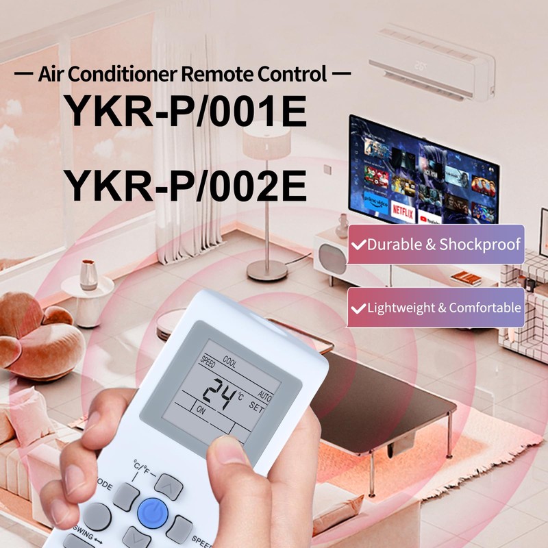 YKR-P/001E New Replace AC Remote Controller Compatible with AUX/York Mini