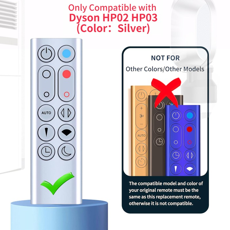 Xxtylo Remote Control for Dyson Hot + Cool HP02 HP03