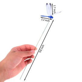 36 Pcs Dragonfly Stakes Dragonflies On Sticks 3D Artificial Dragonfly Patio Garden Decor Yard Planter Colorful Whimsical Dragonfly Ornaments Plant Stems for Flower Pot Dragonfly Party Supplies Crafts