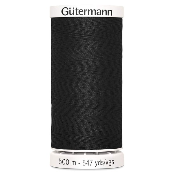 Gutermann Black 500mtr/547yd Sew-All Polyester Thread, 5.5x3.5x3.5 cm