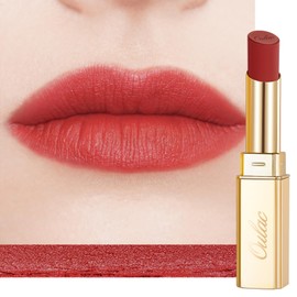 Oulac Red Matte Lipsticks for Women, Silky Velvet Matte Lipstick, Soft Smooth Texture, High Impact Lip Color, Weightless Formula Infused with Vitamin E, Vegan&Cruelty Free Golden Tube RM03