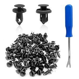 150PCS Front Bumper Push-Type Retainer Clips, 2 Sizes Universal Auto Clips Nylon Bumper Rivet Clips, 1PCS Fastener Removal Tool 91503-SZ3-003 21030249