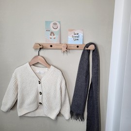 ScandiHooks Kids Solid Oak Sea Animals Coat Rack Wall Coat Rack Hook Rack Picture Rack Nursery Hallway Entrance Whale Turtle Octopus