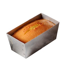 タイガークラウン ケーキ型 シルバー 59×114×49mm ミニパウンド型大 スチール アルミメッキ 2340