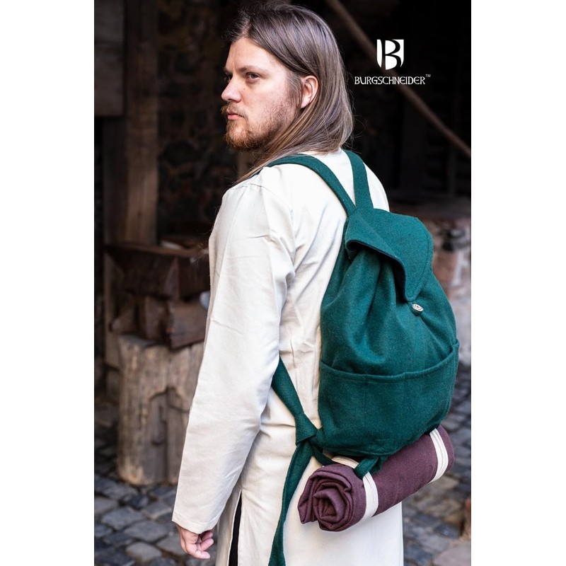 Burgschneider - Robin Backpack - Green (Standard, Unisex, Wool) Medieval