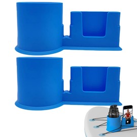 WISIRENT 2 Stück Blau Sup Board Zubehör, Paddle Board Getränkehalter Multifunktional Kajak Wasserflaschenhalter, Surfbrett Getränkehalter Universeller Getränkehalter Getränkehalter Sup für Kajak