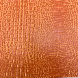Fashion Fabrics LLC Orange Marine Gator Upholstery Crafting Outdoor Vinyl Fabric - Sold by The Yard - 54"