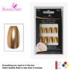 Bling Art Falsche Nägel Gold Metallic Ballerina Sarg 24 Kunstnägel