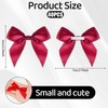 40 PCS Burgundy Bows for Gift Wrapping Wine Red Satin
