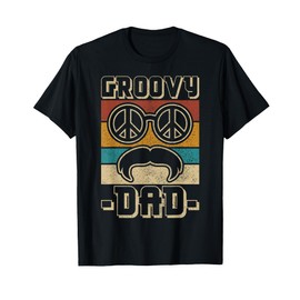 Groovy Dad 60s Theme Outfit 70s Themed Party Costume Hippie T-Shirt