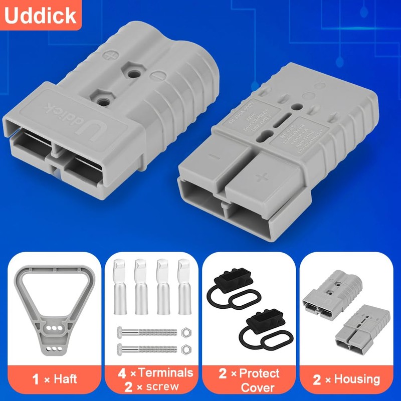 Uddick 350 Amp Battery Quick Disconnect Connecteur, 2/0 AWG 600V