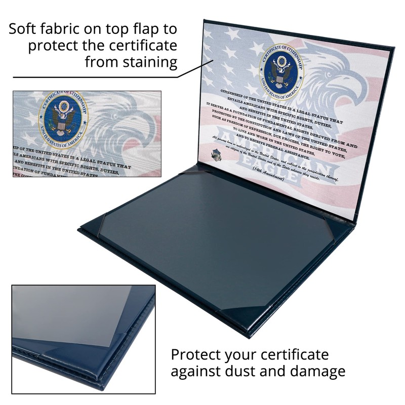GraduationMall US Citizenship Certificate Holder PU Naturalization Certificate Cover with