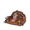 FIRKIRI Wooden Temple Wall Mounted Hanging Table Top Pooja Mandir