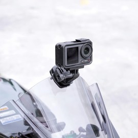 MAXCAM Aluminium Alloy Clips for Motorcycle Windshields Compatible with DJI OSMO Action 4/3