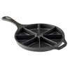 TableCraft 10750 Cast Iron Round Corn Bread Skillet with Handle,
