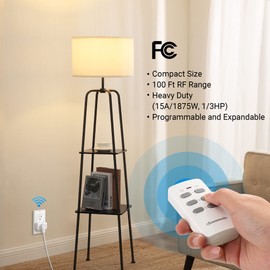 DEWENWILS Wireless Remote Control Outlet, Programmable and Expandable Electrical Outlet Switch, Wireless Remote Light Switch, 100FT Range, FCC Listed, 1 Remote and 3 Outlets…