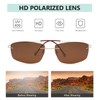 Eyekepper Rimless Titanium Frame Polarized Sunglasses Blue Lens