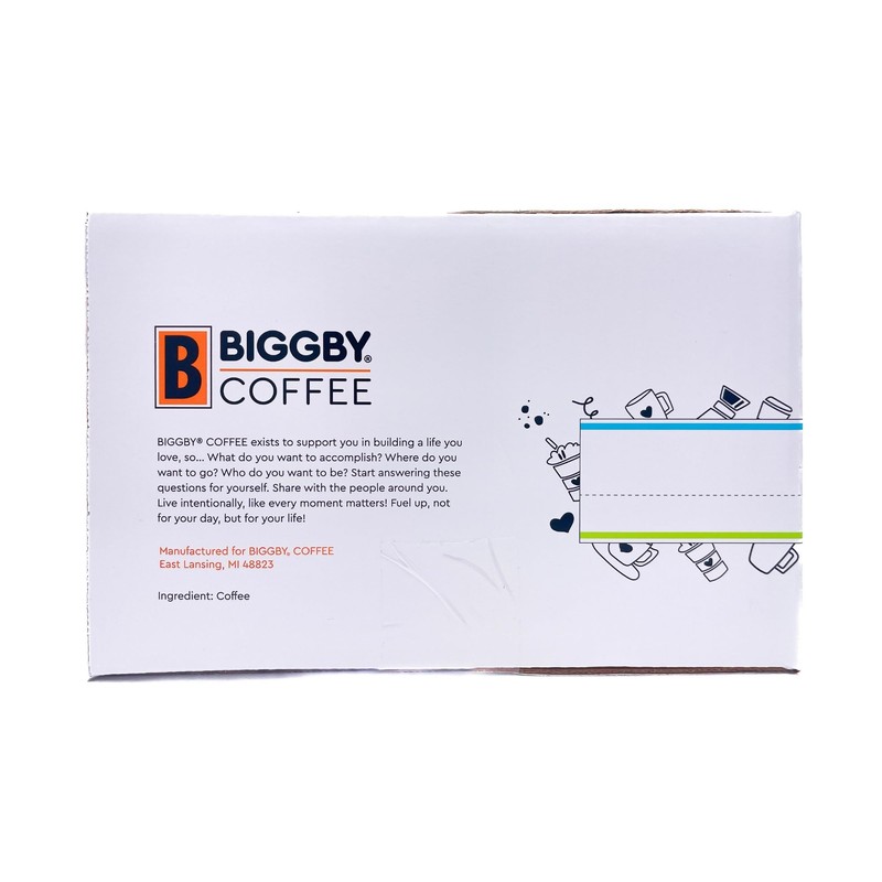 Biggby French Roast, Single Serve Coffee, Recyclable Plastic Cups, 80
