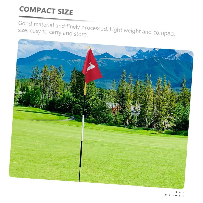 Sewroro 4pcs Golf Green Flags Targeting Golf Practice Flag Court