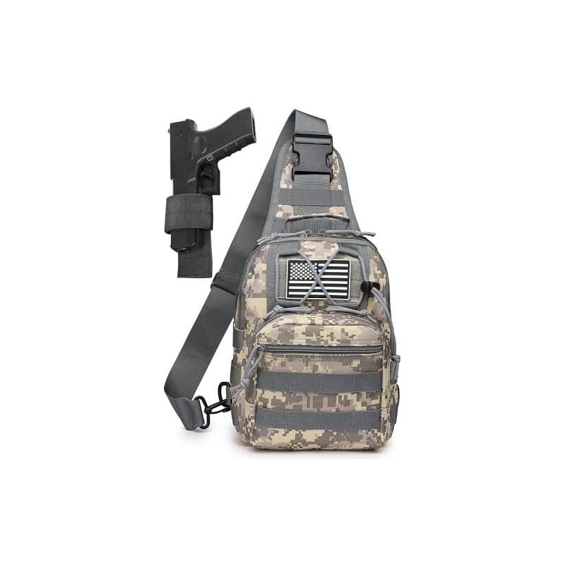 ATBP Small Tactical Sling Bag For Men With Holster Military