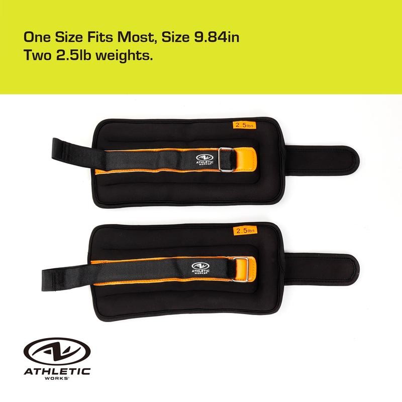 Athletic Works 5lb Pair Ankle & Wrist Weights (2pcs, Each