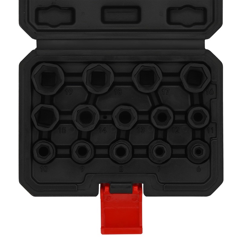 EMENTOL 14PCS 3/8" Drive Low Profile Nano Impact Socket Set,