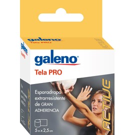 Pro Fabric Plaster, White, 5 m x 2.5 cm, Extra Strong and High Adhesion, Immobilisation and Secure Grip, Functional and Sporty Bandage