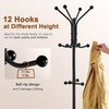 Hoctieon Coat Rack Freestanding, Entryway Hanger Stand, Umbrella Holder, Hall
