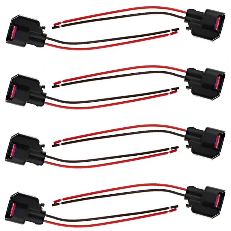 Saihisday Fuel Injector Pigtail Connector Plug Wire EV6 Compatible with