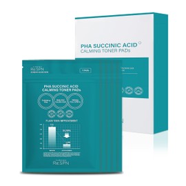 Re.SPN PHA Succinic Acid Calming Toner Pads – Gentle Exfoliating & Hydrating Pads for Sensitive, Acne-Prone Skin with Centella, Caffeine & Houttuynia | Vegan Korean Skincare (35 Count, Travel Kit)