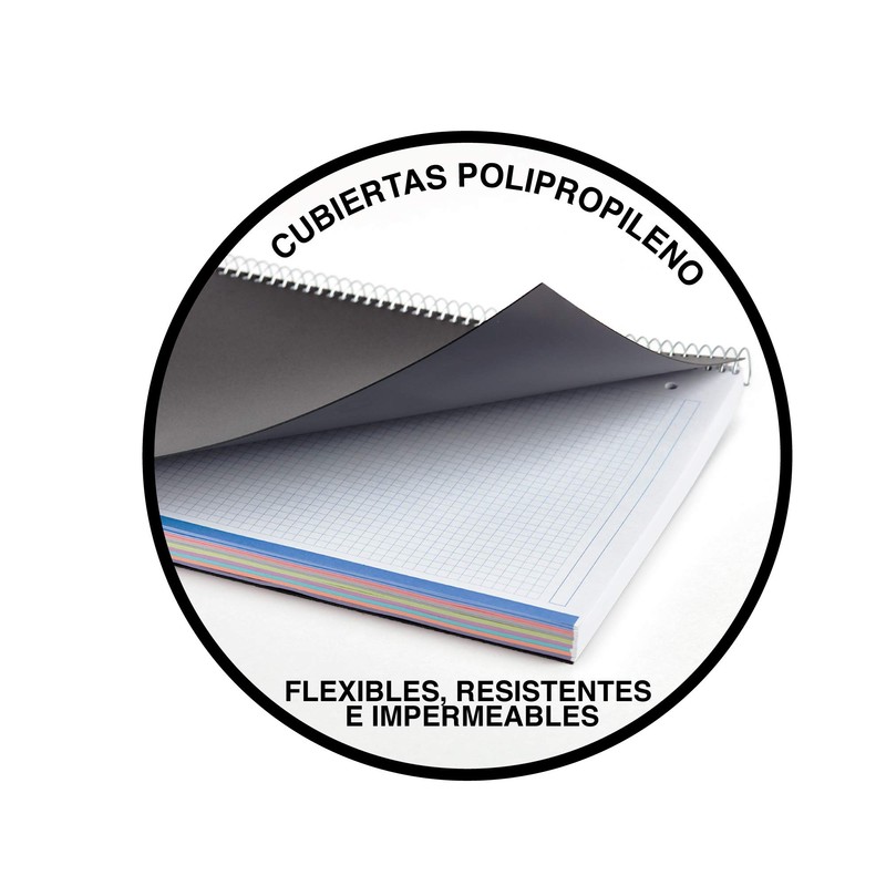 Miquelrius 6 X 8 A45 Wirebound Notebook, 10-Subject, Graph Paper