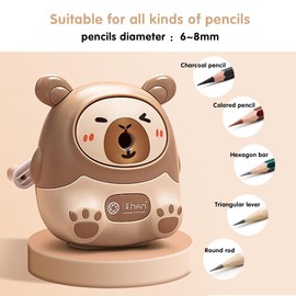 Cute Pencil Sharpener, Manual Pencil Sharpener, Pencil Sharpener with Hand Crank, Desktop Manual Pencil Sharpener, Suitable for Students, Children, Adults, Fine Arts, School, Office