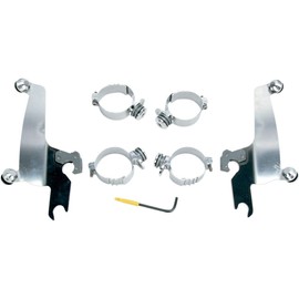 Memphis Shades Trigger-Lock Mounting Kit (Polished/Sportshields with Exposed Forks) Compatible with 02-03 Honda VTX1800R