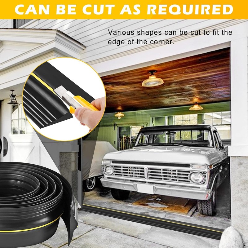 12Ft Universal Garage Door Bottom Threshold Seal Strip with 10oz