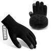 Rahhint Wool Winter Gloves Men Women Fleece lined Knit Gloves