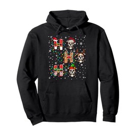 Ho Ho Ho Santa Hat Elf Matching Russell Terrier Dog Xmas Pullover Hoodie