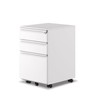 Sanoolir 3-Drawer Mobile File Cabinets Rolling, Vertical Metal Filing Cabinet