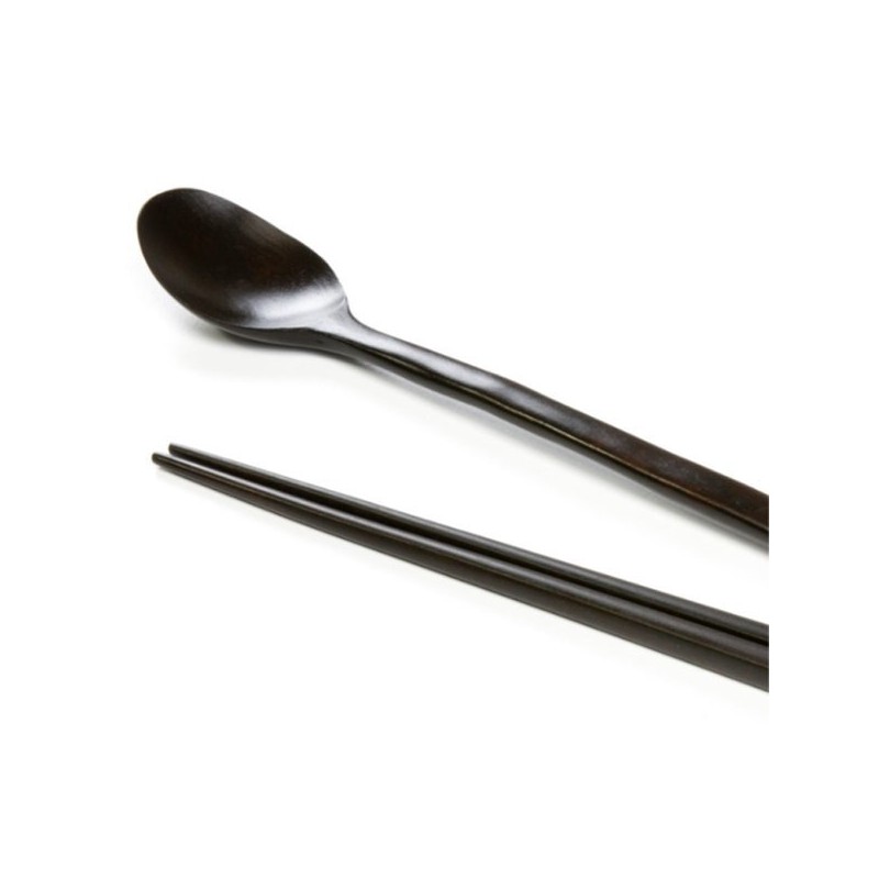 Hometree Natural Lacquer Jujube Wood Oval Cutlery Set / 홈트리