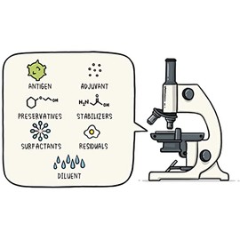 24x36 gallery poster, main ingredients typically in vaccines