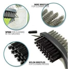 H-Gamma Golf Club Brush and Groove Cleaner - Double-Sided Golf Club Cleaner For Woods