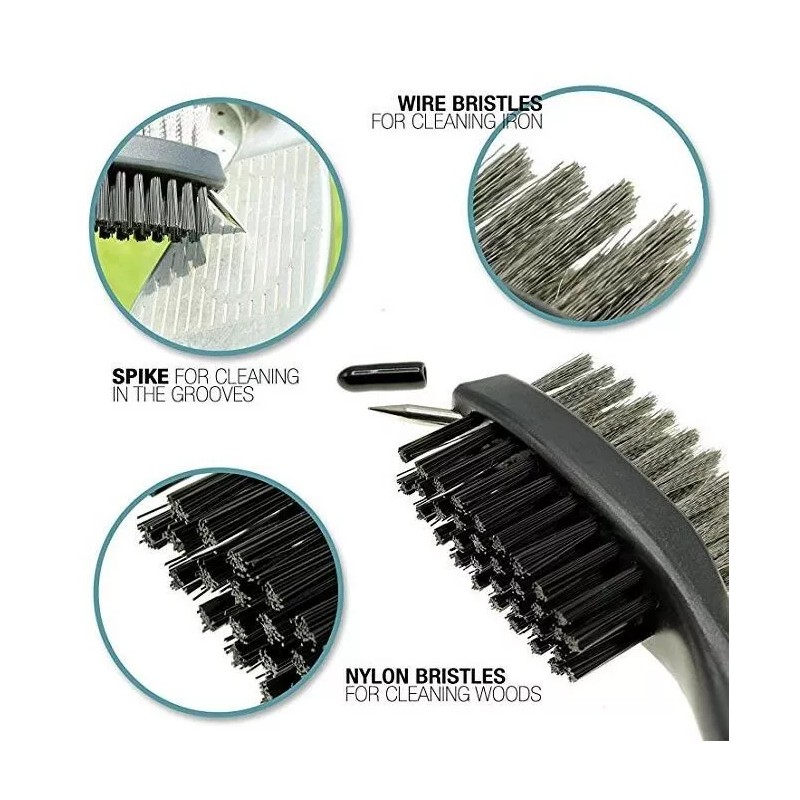 H-Gamma Golf Club Brush and Groove Cleaner - Double-Sided Golf