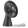 Treva 5 Inch Rechargeable Oscillating Fan with USB Charging Port,