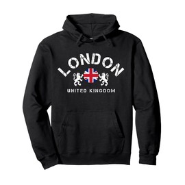 London UK United Kingdom Union Jack England Souvenir Gift Pullover Hoodie Small